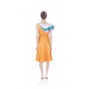 Midi dress with shoulder element