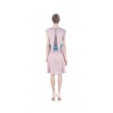 Midi dress with waist and back panel